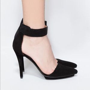 Jeffrey Campbell Black Suede Solitaire Heels